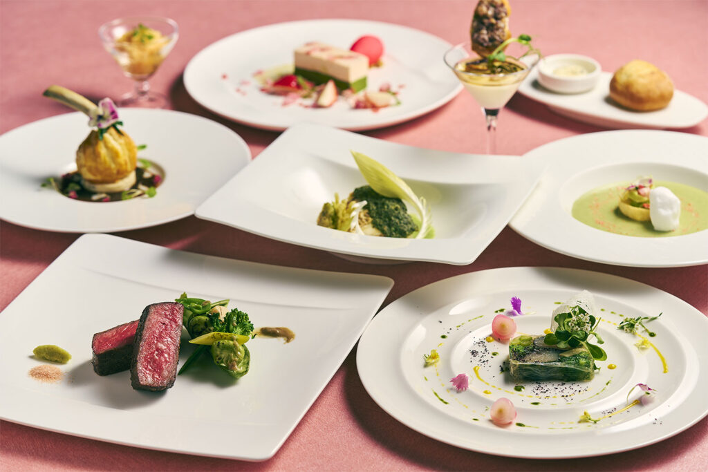 「鳥取和牛炭火焼ステーキ×春を感じる旬の食材」ディナーコース